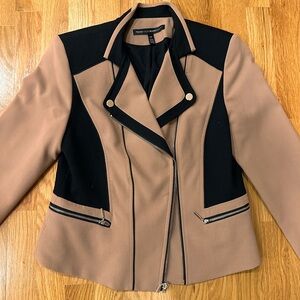 White House Black Market Black and Tan Blazer